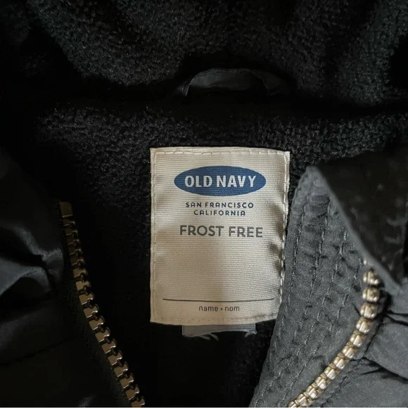 Old Navy black / dark gray girls coat - Picture 5 of 5